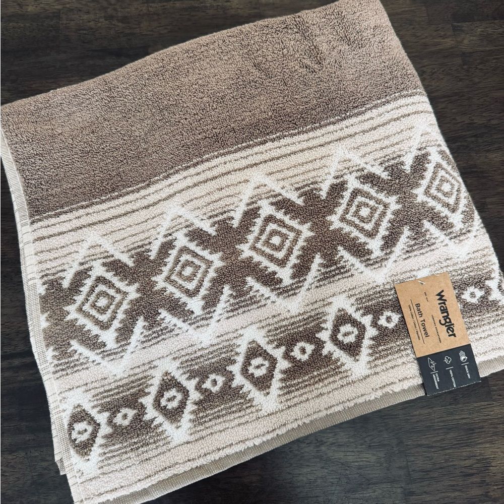 Wrangler Tan Western Southwest Tribal Bath Towel